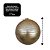 Bola de Natal Grande Champanhe Fosca com Glitter Dourado Espiral 15cm Decorativa Premium - Imagem 4