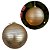 Bola de Natal Grande Champanhe Fosca com Glitter Dourado Espiral 15cm Decorativa Premium - Imagem 6