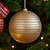 Bola de Natal Grande Champanhe Fosca com Glitter Dourado Espiral 15cm Decorativa Premium - Imagem 2