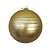 Jogo 2 Bolas de Natal Grande Dourada Fosca com Espiral Glitter 15cm Decorativa Premium - Imagem 7