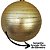 Jogo 2 Bolas de Natal Grande Dourada Fosca com Espiral Glitter 15cm Decorativa Premium - Imagem 6