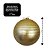 Jogo 2 Bolas de Natal Grande Dourada Fosca com Espiral Glitter 15cm Decorativa Premium - Imagem 5