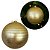 Jogo 2 Bolas de Natal Grande Dourada Fosca com Espiral Glitter 15cm Decorativa Premium - Imagem 4