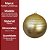 Bola de Natal Grande Dourada Fosca com Espiral Glitter 15cm Decorativa Premium - Imagem 7