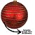 Jogo 2 Bolas de Natal Grande Vermelho Fosco com Espiral Glitter Dourado 15cm Decorativa Premium - Imagem 6