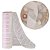 Tela Natal Malha Tule Decorativa Perolada Furta Cor Branco e Rosa 25cm x 5m Fita Premium - Imagem 1