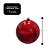 Bola de Natal Brilhante Vermelha Tradicional Grande 14cm com Cordão - Imagem 3