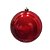 Bola de Natal Brilhante Vermelha Tradicional Grande 14cm com Cordão - Imagem 1