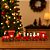 Trenzinho de Madeira Decorativo Natalino Candy 40cm com Boneco de Neve e Presentes - Imagem 2