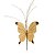 Jogo 3 Borboletas Pick Natal Dourado Full Glitter Lantejoulas Luxo 23cm - Imagem 4
