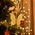 Jogo 3 Borboletas Pick Natal Dourado Full Glitter Lantejoulas Luxo 23cm - Imagem 2