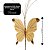 Borboleta Pick Natal Dourado Full Glitter Lantejoulas Luxo 23cm - Imagem 4