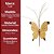 Borboleta Pick Natal Dourado Full Glitter Lantejoulas Luxo 23cm - Imagem 6