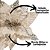 Flor Bico de Papagaio Natal Pick Veludo Champanhe Glitter e Lantejoulas Luxo 28cm - Imagem 3