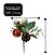 Jogo 3 Pick Natalino Folhagem Pinha e Fruta Decorado Glitter Dourado 17cm - Imagem 5