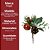 Pick Natalino Folhagem Pinha e Fruta Decorado Glitter Dourado 17cm - Imagem 6