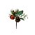 Pick Natalino Folhagem Pinha e Fruta Decorado Glitter Dourado 17cm - Imagem 3