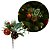 Pick Natalino Folhagem Pinha e Fruta Decorado Glitter Dourado 17cm - Imagem 1
