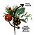 Pick Natalino Folhagem Pinha e Fruta Decorado Glitter Dourado 17cm - Imagem 5