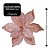 Kit 3 Flores Bico de Papagaio Pick Natalino Glitter e Lantejoulas Rosê Luxo 30cm - Imagem 6