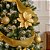 Fita Aramada Natal Dourada Plissada 12cm x 1,8m Luxo para Laços e Árvores - Imagem 2