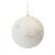 Jogo 2 Bolas de Natal Brancas Glitter e Lantejoulas 12cm Luxo - Imagem 6