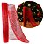 Kit 2 Telas Decorativa Natal Malha Tule Trançado Vermelho 52cm x 5m Brilhante Premium - Imagem 6
