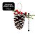 Pinha Decorada Natalina Grande Nevado com Folhagens e Berries 14cm - Imagem 4