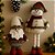 Jogo Papai Noel e Boneco de Neve Pelúcia Retrátil Perna Extensível 36cm a 50cm Vinho e Branco - Imagem 2