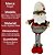 Jogo Papai Noel e Boneco de Neve Pelúcia Retrátil Perna Extensível 36cm a 50cm Vinho e Branco - Imagem 7
