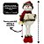 Jogo Papai Noel e Boneco de Neve Pelúcia Retrátil Perna Extensível 36cm a 50cm Vinho e Branco - Imagem 4