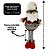 Papai Noel Pelúcia Retrátil Perna Extensível 36cm a 50cm Vinho e Cinza - Imagem 3