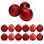Conjunto 12 Bolas de Natal Vermelho Prime Tradicional Misto Glitter, Brilho e Fosca 6cm - Imagem 1