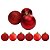 Conjunto 12 Bolas de Natal Vermelho Prime Tradicional Misto Glitter, Brilho e Fosca 6cm - Imagem 7