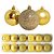 Conjunto 12 Bolas de Natal Dourado Tradicional Misto Glitter, Brilho e Fosca 6cm Prime - Imagem 1