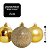 Conjunto 6 Bolas de Natal Dourada Tradicional Misto Glitter, Brilho e Fosca 6cm Prime - Imagem 6