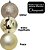 Conjunto 6 Bolas de Natal Champanhe Prime Texturas Mistas 10cm Glitter, Brilho e Fosca - Imagem 2