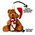 Jogo 2 Ursinhos Decorativos Natal Pelúcia Caramelo Prime com Gorrinho, Cachecol Listrado e Saco de Presentes 10cm - Imagem 6