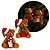 Jogo 2 Ursinhos Decorativos Natal Pelúcia Caramelo Prime com Gorrinho, Cachecol Listrado e Saco de Presentes 10cm - Imagem 4