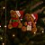 Jogo 2 Ursinhos Decorativos Natal Pelúcia Caramelo Prime com Gorrinho, Cachecol Listrado e Saco de Presentes 10cm - Imagem 2