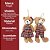 Jogo 2 Ursinhos Decorativos Natal Pelúcia Bege Casal Roupa Xadrez Azul Marinho e Vermelho 16cm - Imagem 7
