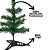 Mini Árvore de Natal Iluminada Verde 30cm com LED Bolinhas Branco Quente à Pilha - Imagem 6