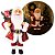 Papai Noel Decorativo Natal 40cm Casaco Veludo Vermelho Premium com Saco de Presentes Verde - Imagem 4