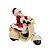 Papai Noel na Lambreta Musical com Luzes e Movimento 20cm Natal Decorativo Premium - Imagem 7
