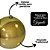Bola de Natal Gigante Dourada 20cm Tradicional Brilho Espelhado com Cordão para Pendurar - Imagem 5