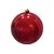 Bola de Natal Gigante Vermelha 20cm Tradicional Brilho Espelhado com Cordão para Pendurar - Imagem 6