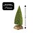Jogo 2 Mini Pinheiro de Mesa Base Tronco Rústico 18cm e 24cm Modelo Premium Realista - Imagem 5