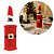 Porta Garrafa Natalino Veludo Vermelho Roupa Papai Noel com Gorro e Cinto Decorado - Imagem 1