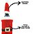 Porta Garrafa Natalino Veludo Vermelho Roupa Papai Noel com Gorro e Cinto Decorado - Imagem 3
