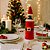 Porta Garrafa Natalino Veludo Vermelho Roupa Papai Noel com Gorro e Cinto Decorado - Imagem 2